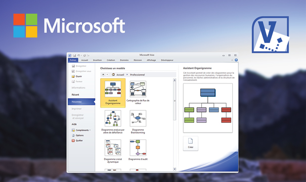 Création des diagrammes professionnels - Microsoft Visio pro 2010