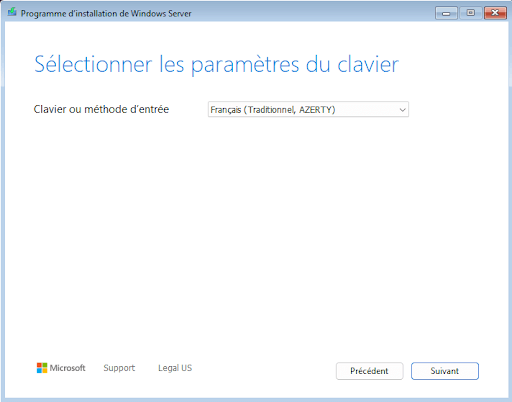 Sélection de la disposition du clavier