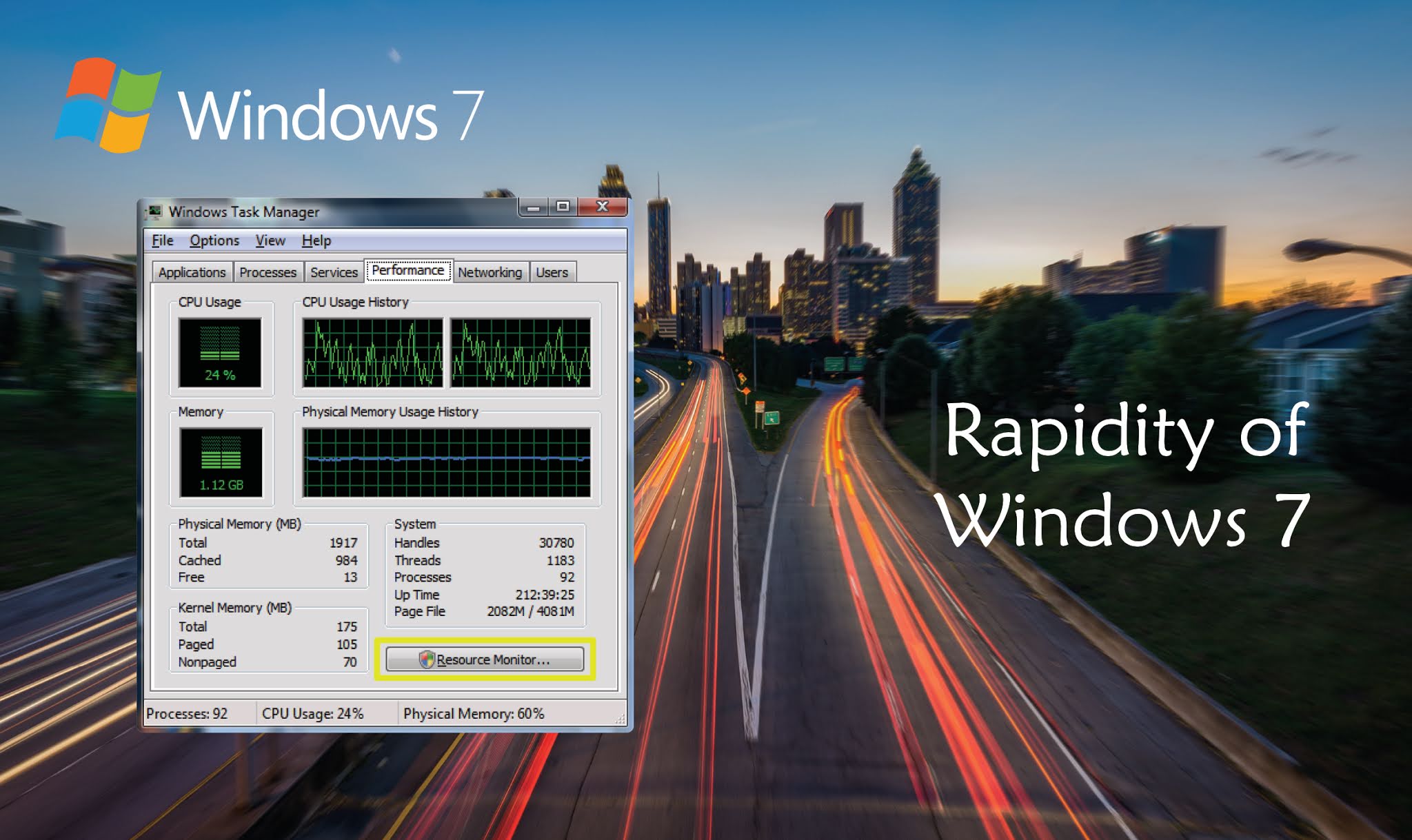 Rapidité et Perfermance de Windows 7 intégrale
