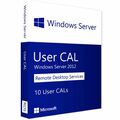 Windows Server 2012 RDS - 10 User CALs, Client Access Licenses: 10 CALs
