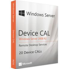 Windows Server 2008 R2 RDS - 20 Device CALs, Client Access Licenses: 20 CALs