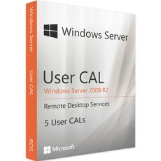 Windows Server 2008 R2 RDS - 5 User CALs, Client Access Licenses: 5 CALs
