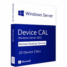 Windows Server 2012 RDS - 20 Device CALs, Client Access Licenses: 20 CALs