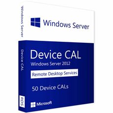 Windows Server 2012 RDS - 50 Device CALs, Client Access Licenses: 50 CALs