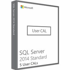 SQL Server 2014 Standard - 5 User CALs, Client Access Licenses: 5 CALs