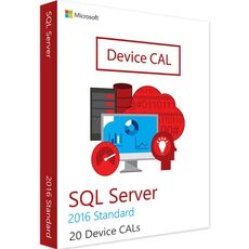 SQL Server Standard 2016 - 20 Device CALs, Client Access Licenses: 20 CALs