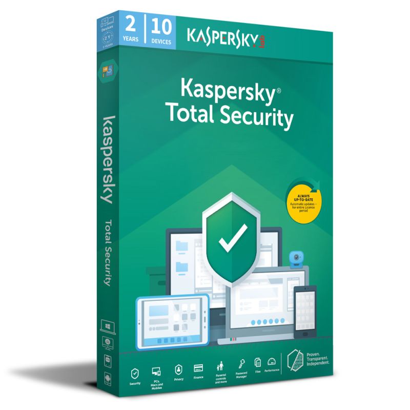 Kaspersky Total Security 2024-2026, Temps d'exécution : 2 ans, Device: 10 Devices