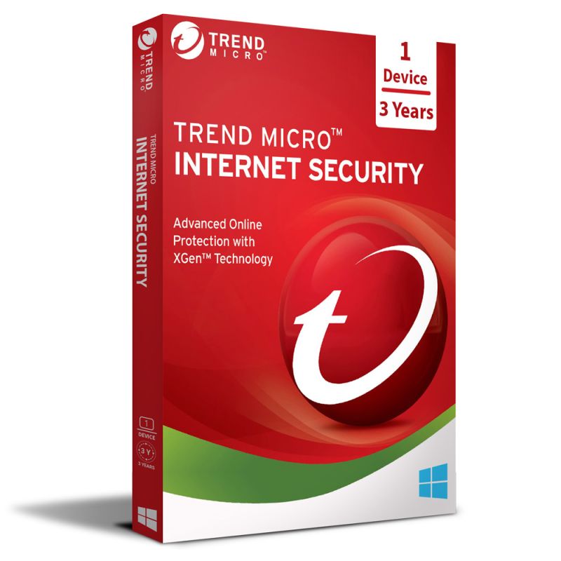 Trend Micro Internet Security 2024-2027, Temps d'exécution : 3 ans, Device: 1 Device