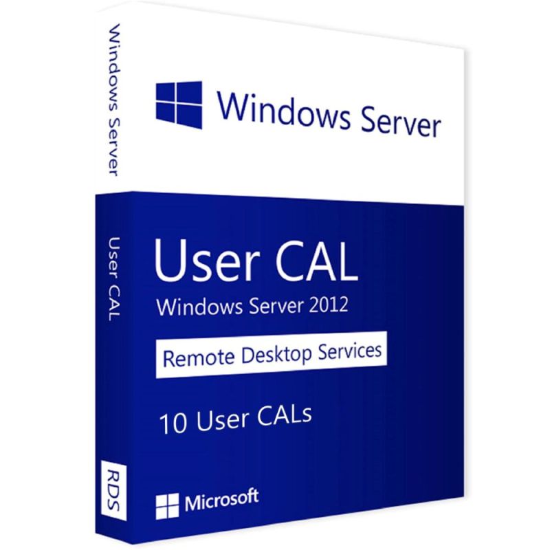Windows Server 2012 RDS - 10 User CALs, Client Access Licenses: 10 CALs