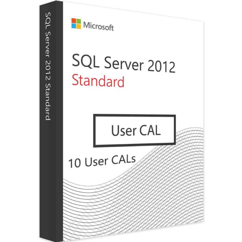 SQL Server Standard 2012 - 10 User CALs, Client Access Licenses: 10 CALs