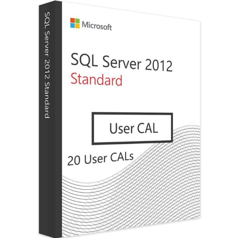 SQL Server Standard 2012 - 20 User CALs, Client Access Licenses: 20 CALs