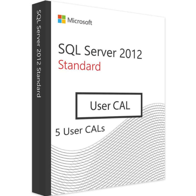 SQL Server Standard 2012 - 5 User CALs, Client Access Licenses: 5 CALs