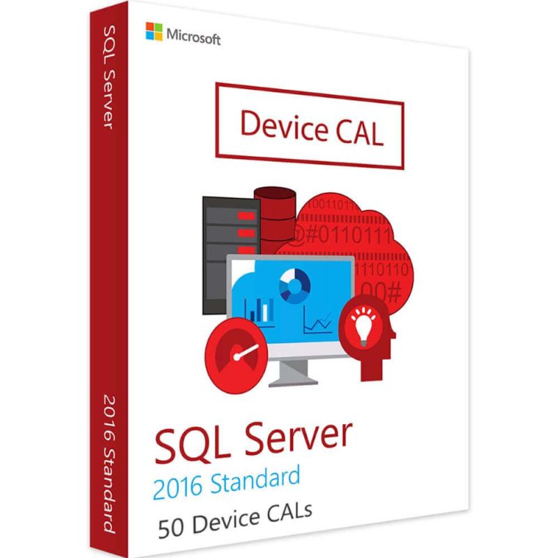 SQL Server Standard 2016 - 50 Device CALs, Client Access Licenses: 50 CALs