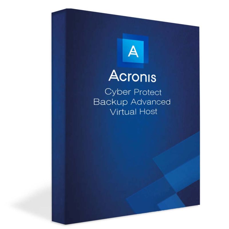 Acronis Cyber Protect Backup Advanced Virtual Host 2024-2025, Type de licence: Mise à niveau, Temps d'exécution : 1 an