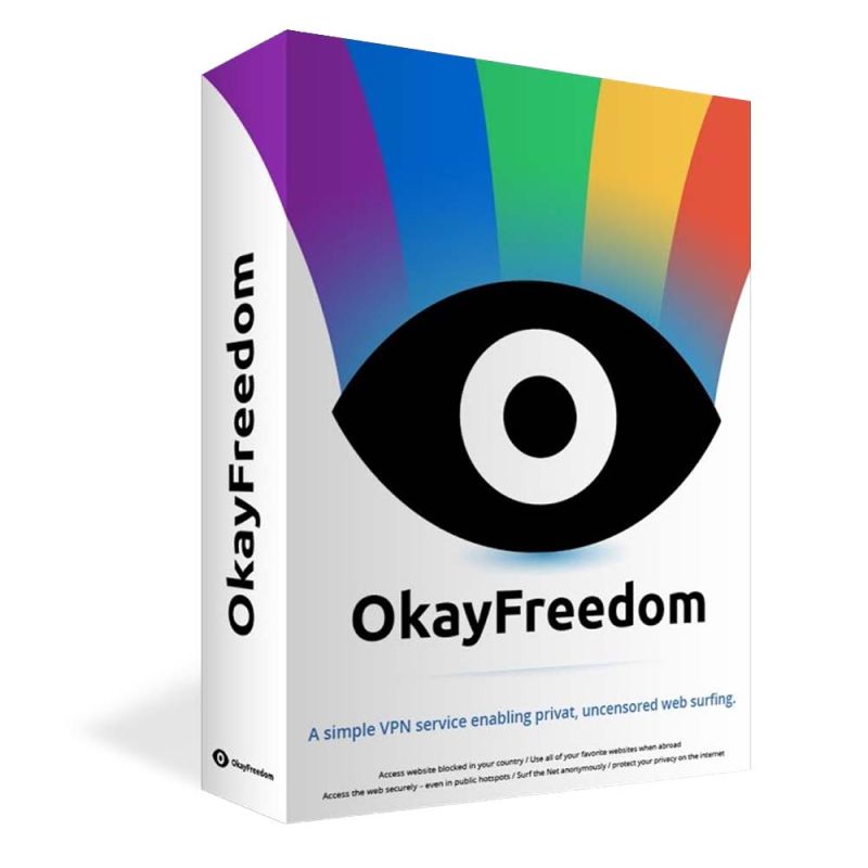 OkayFreedom VPN Premium 2024-2025, Temps d'exécution : 1 an, Device: 1 Device