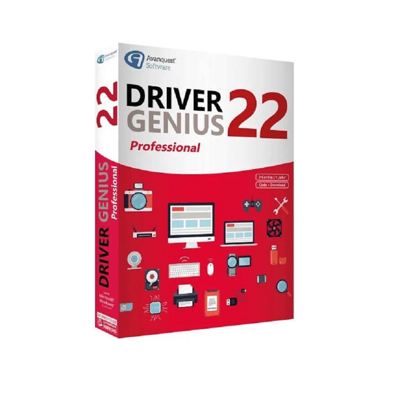 Driver Genius 22 Professionnel, Temps d'exécution : 1 an, Device: 3 Devices