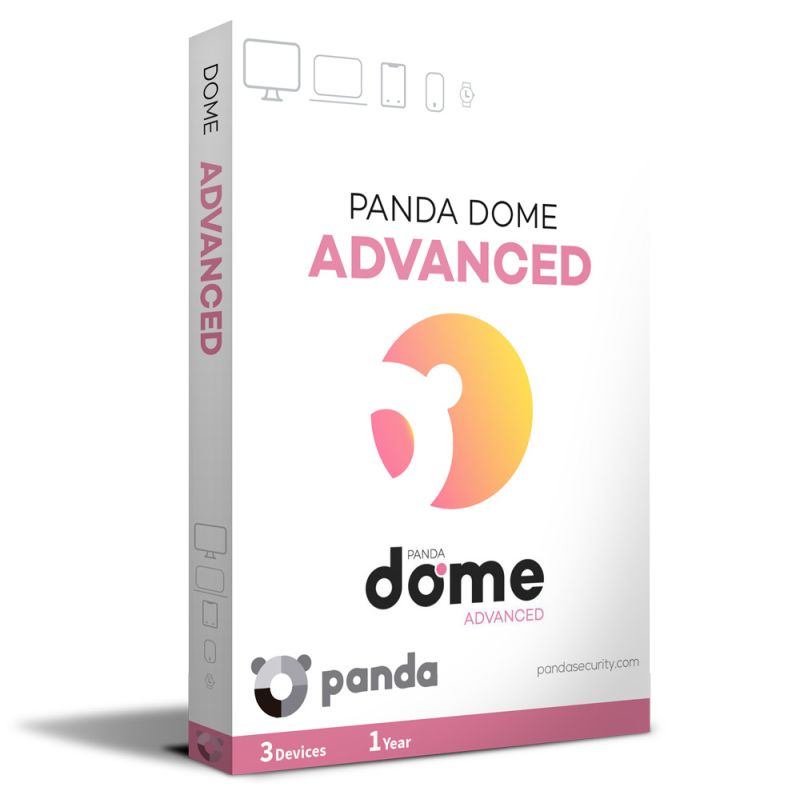 Panda Dome Advanced 2024-2025, Temps d'exécution : 1 an, Device: 3 Devices