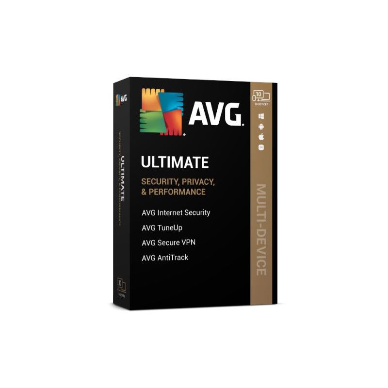 AVG Ultimate 2024 Multi Device + VPN 2024-2026, Temps d'exécution: 2 ans, Device: 5 Devices