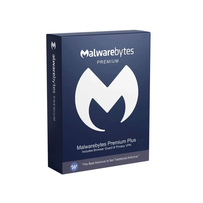 Malwarebytes Premium Plus Includes Browser Guard & Privacy VPN 2024-2025, Temps d'exécution: 1 an, Devices: 4 Devices