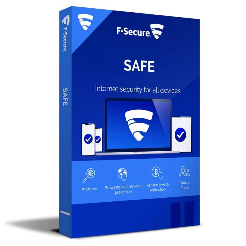 F-Secure Safe Internet Security 2024-2025, Temps d'exécution : 1 an, Device: 7 Devices