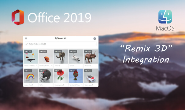 L’assistant Office intégré « Remix 3D »